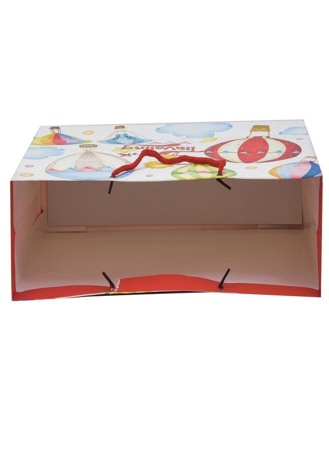 PPJ ® - حقيبة ورقية لحفلة عيد ميلاد سعيد (بطابع كرتوني) (10 قطع)، مقاس 16 بوصة × 12 بوصة × 4 بوصة، هدية تذكارية / عيد ميلاد سعيد / هدايا تذكارية / هدايا / حقائب هدايا / أغطية هدايا (عبوة من 10) - Image 5